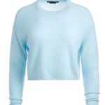 Alice + Olivia ✨ “Sherrell” Blue Cashmere Cropped Sweater Size Medium Photo 4