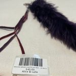 NEW NWT Purple Fuzzy Leather Feathery Key Chain Photo 3