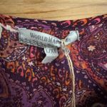 NWT World Market Size L/XL Bohemian V Neck Paisley Mixed Pattern Dress Red Size L Photo 10