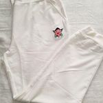 Badgley Mischka French Terry Jogger Pants with Pockets White Women's Size L Photo 0