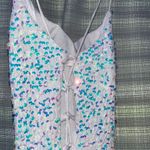 White Sequin Long Prom Dress Size 0 Photo 2