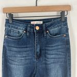 Ymi  Gigi Fit Flared Jeans Womens 3 Blue Denim Cotton Stretch High Rise Raw Hem Photo 1