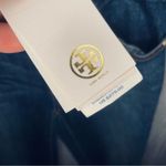 Tory Burch Nwt  11141207 dark warn washed jeans with leg detail cropped size 23 Photo 3