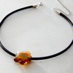 Free People NWT  Under the Sea Collar Brown Flower Cord Necklace Photo 3