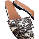 Givenchy  Paris Snakeskin Leather Slide Sandals Brown Ivory Size 39 Photo 2