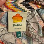 Farm Rio  Amulet Linen Blend Aztec Ikat Beaded Tie Back Midi Dress Photo 5