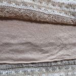 Free People Ivory &Tan Lace Mini Skirt with Lurex Gold Accent Fully Lined size M Photo 2