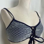 Jessica Simpson Navy and White Striped Bikini Top NWOT small Photo 1
