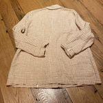 Madewell Linen Relaxed Dorset Blazer in Tan Gingham Check Jacket Size XL Photo 6