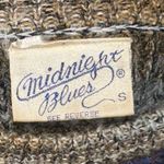 Vintage Midnight Blues Patchwork Sweater Brown Photo 2