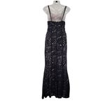 Trixxi  Square Neck Strappy Sequin Embroidered Prom Dress Side Slit Black Size 3 Photo 1