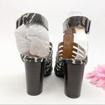 Vionic  Perk Sami Leather Caged Heeled Sandals: Black Boa Snakeskin Photo 5