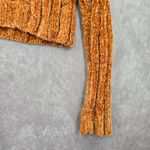 FAVLUX  Yellow Crop Chenille Ribbed Sleeve Y2K VTG Academia Cozy Sweater Small Photo 9