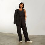 Everlane Women’s The Fatigue Apron Cotton/Linen Jumpsuit in Black Size 2 Photo 1