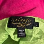 Vintage Icelandic Design Fair Isle Knit Vest Wool Blend Zip Front Large Warm Ski Black Photo 8