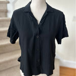 Jams World  Black Short Sleeve Button Down Shirt Photo 0