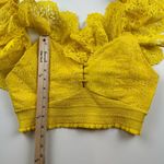Alice + Olivia Bleeker Eyelet Smocked Crop Top Yellow Size Large Photo 11