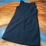 Knitted Dove wool tweed dress sleeveless bird appliqué size medium black gray Photo 5