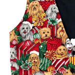 Vintage Nutcracker Dog Print Christmas Vest Size Medium Red Photo 1