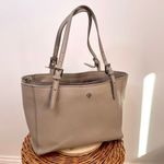 Tory Burch Tory Burch York Buckle Tote Bag Saffiano Leather Taupe Shoulder Purse Double Photo 11