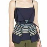 Nordstrom Signature women's L tie waist spaghetti strap pool party tank top Photo 0