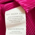 Peppermayo NEW Soho Chic Shirt Dress Magenta Shimmer Belted Pleated Womens 6 US Photo 5