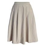 Unbranded vintage khaki colored knee length pleated skirt size XS Tan Photo 4