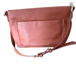 Universal Threads Universal Thread Brown Faux Leather Crossbody Bag with Exterior Pocket Photo 2