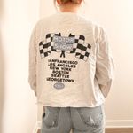 Brandy Melville  John Galt Cropped Vintage Car Long Sleeve Top Photo 1