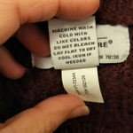 The Vermont Country Store Size L Cable Knit Wool Cardigan Sweater Wine Purple Size L Photo 3