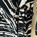 BCBGMAXAZRIA  Womens Adele 3/4 Sleeve Wrap Dress Black White Sz (LP) Peti… Photo 7