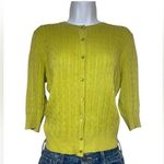 Merona light green cable knot 3/4 length sleeve cardigan Photo 0