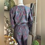 Evereve Ember Floral Paisley Puff Sleeve Button Belted Jumpsuit Photo 5