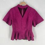 CQ by CQ Elegant Purple Faux Suede Mock V Photo 0