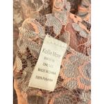 Kollie More Lace Kimono‎ One Size Gray Pink Floral Open Front Cardigan Photo 2