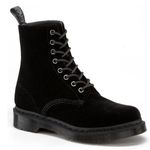Dr. Martens  Page Black Velvet Combat Boots Size 7 Photo 0
