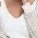 Amazon White Fuzzy Cropped Pajama Tank Top Photo 7
