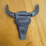 PS Enterprises Tribal designs enamel bull cow skull pin brooch Blue Photo 1