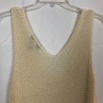 Forever 21 Contemporary V-Neck Open Knit Cream Vest Size Small Workwear Casual Photo 6