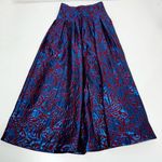 Anthropologie Anthro Maeve Pleated Shimmer Maxi Skirt Formal Red, Blue 2 Photo 0