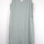 Nau Hera Dress II Mint Blue 100% Hemp Maxi Sundress Side Slit Pockets Medium Photo 2
