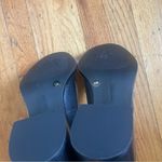 Vince Camuto Black Leather Crackle Embossed Block Heel Boots Size 9.5 Photo 5