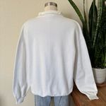 Vintage Fall White Sweatshirt Purple Leaf Floral Print made‎ in USA kitschy Size L Photo 1