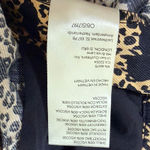 Anthropologie Smocked High Waist Wide Leg Palazzo Pants Animal Print Size 8 Black Photo 9