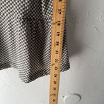 Loft Outlet Gingham Ruffle Sleeve Peplum Blouse Gray White L NWT Photo 6