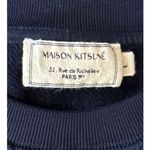 Maison Kitsune Fox Head Patch Classic Navy Sweatshirt Size Large Blue Photo 5