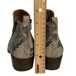 Lucky Brand Booties Womens 9M Beige Ankle Snake Print Zip Shoes Chelsea Boots Photo 5