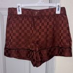 Victoria's Secret Brown Satin Pajama Shorts High-Waisted Photo 0