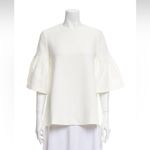 Jason Wu EDIT Off by Jadon Wu White‎ 3/4 Bell Sleeves Round Neck Blouse Size XS Photo 1