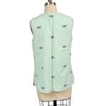 Talbots New  Mint Green zebra print Sleeveless Blouse Sz S Photo 1